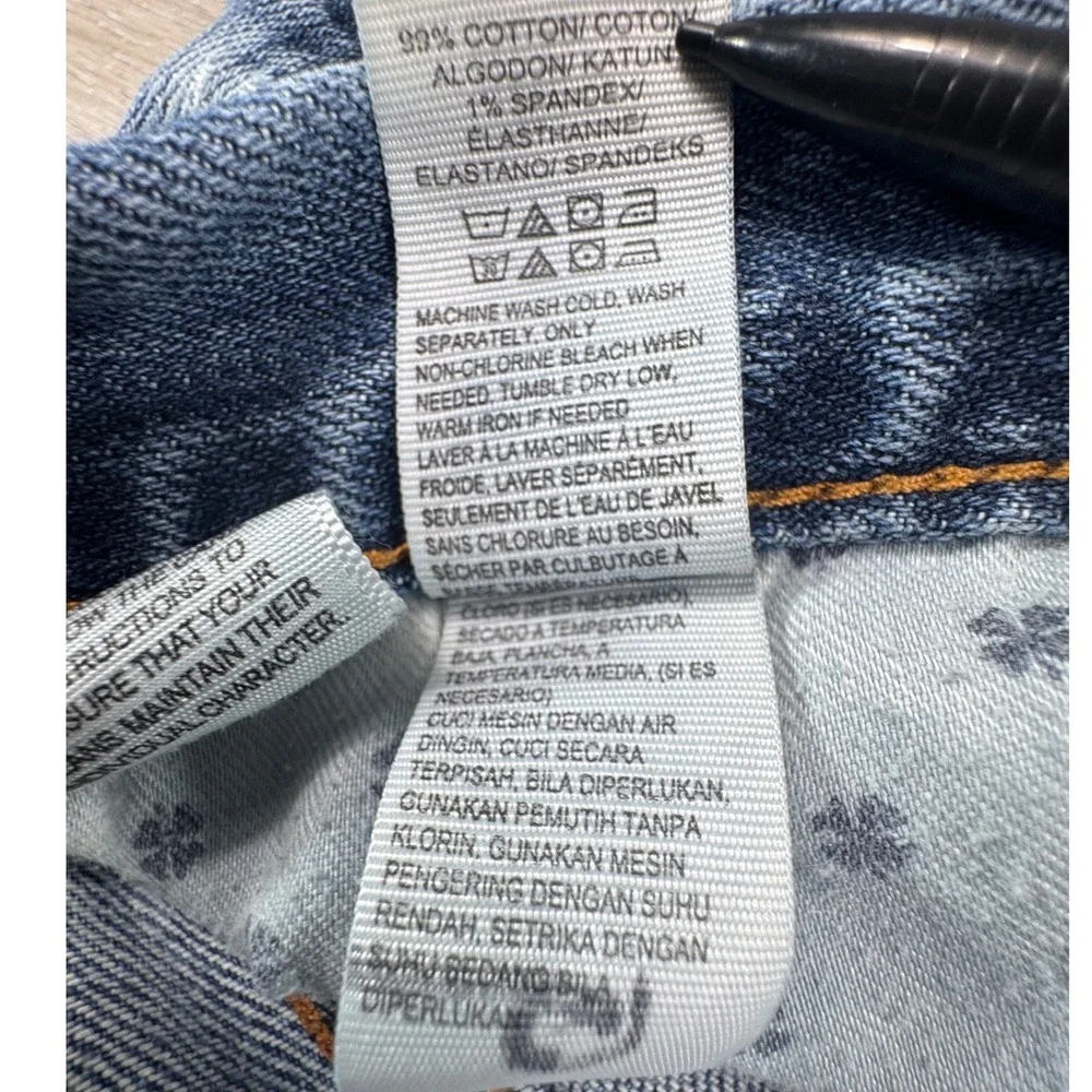 Lucky Brand 181 Relaxed Straight Mens Jeans Blue Medium Wash 40x30 Stretch Denim